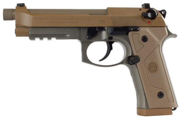 Beretta M9A3 *NY/NJ Compliant 9mm 5.10", Flat Dark Earth Frame Black Steel Slide, 10 rd