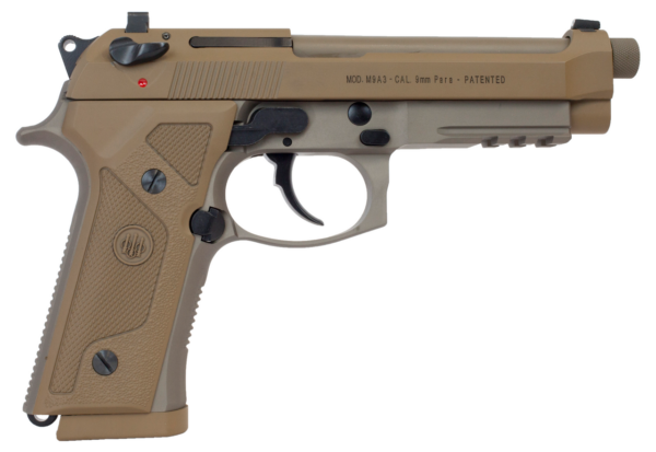 Beretta M9A3 *NY/NJ Compliant 9mm 5.10" Barrel, Flat Dark Earth Frame Black Steel Slide, 10rd Mag