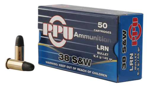 PPU Handgun Defense 38 S&W 145gr, Lead Round Nose, 50rd Box - Ammo | The Gun Shop