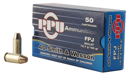PPU Defense 40 S&W, 165gr, Flat Point Jacketed, 50rd Box - Ammo | The Gun Shop