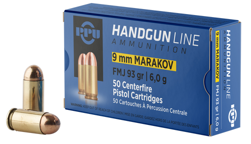 PPU Ammo Defense 9x18 Makarov, 93gr, Full Metal Jacket, 50rd Box - Ammo | The Gun Shop