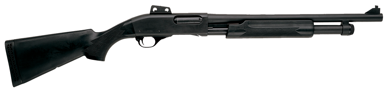 Interstate Arms Defender Pump 12ga 18.5" Barrel, CB 3", GRS Black Synthetic Stock, 5rd