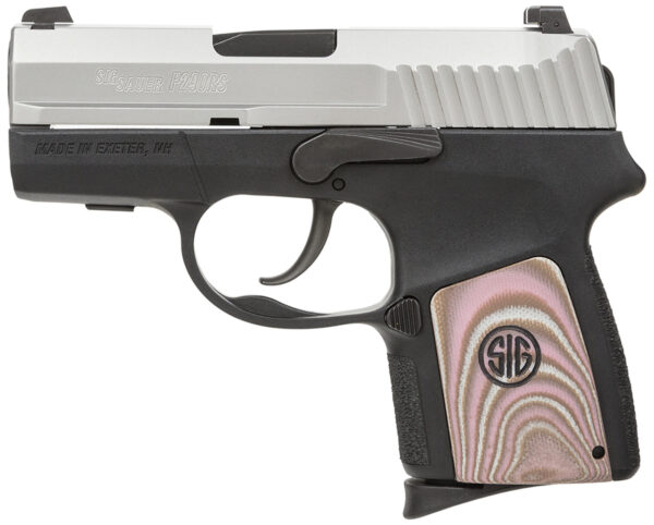 SIG P290 RS Enhanced Re-Strike .380ACP 2.9 Barrel Night Sights Two-Tone Finish Pink G-10 Grips 8rd Mag