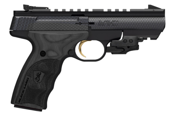 Browning Buck Mark Black Label Carbon Fiber .22 Long Rifle 4"rd Barrel Crimson Trace Laser Matte Black 10rd