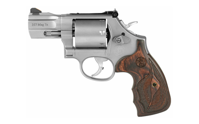 Smith & Wesson PC Model 686 2.5″ .357 Mag 7rd Stainless/Wood - revolvers | The Gun Shop