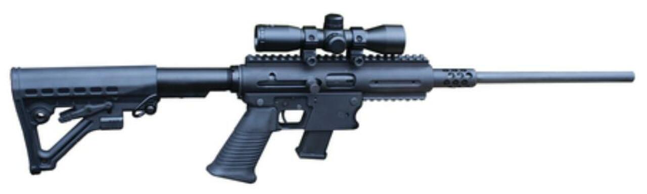 Aero Survival Rifle.40 Smith & Wesson 16.25" Barrel 4x Scope AR Collapsible Stock Black 15rd