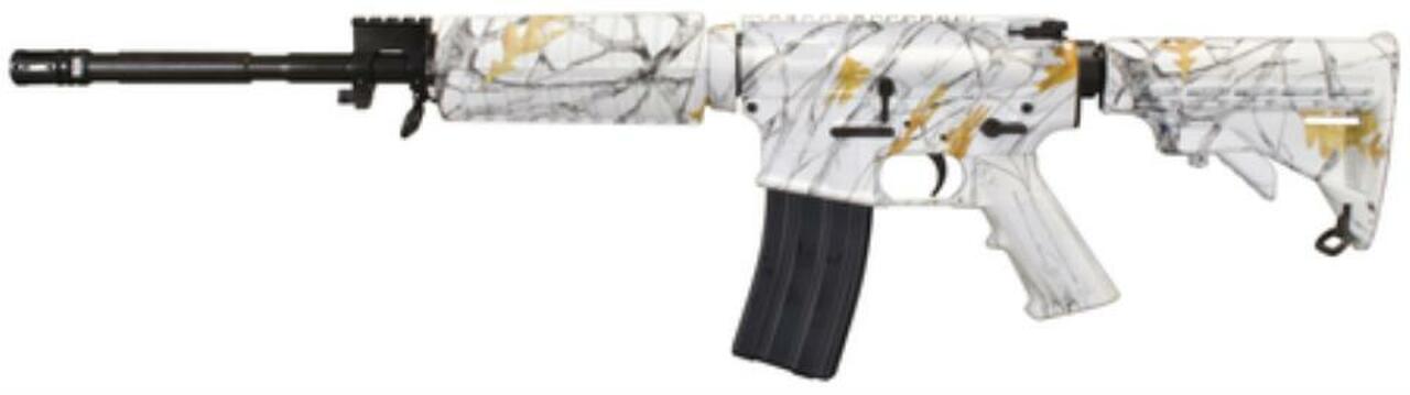 Windham Weaponry SRC - Camo 5.56 16" M4 Profile Chrome Lined Barrel, TruTimber Snowfall Hydrographic Camo 30rd Mag