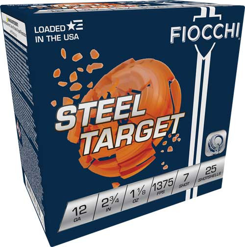 Fiocchi Steel Target 12 Ga, 2.75" 1-1/8 oz, 7 Shot, 250rd Case - Ammo | The Gun Shop