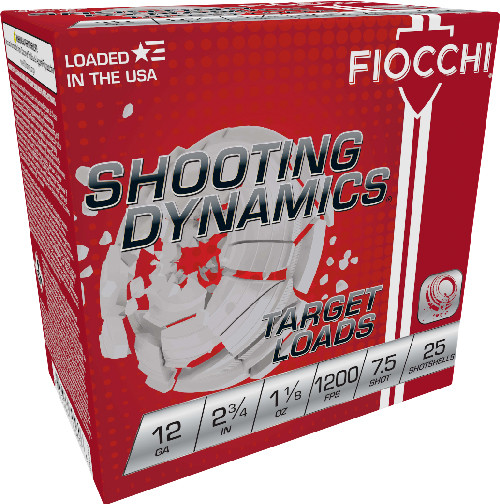 Fiocchi Shooting Dynamics 12 Ga, 2.75", 1-1/8 oz, 7.5 Shot, 250rd Case - Ammo | The Gun Shop