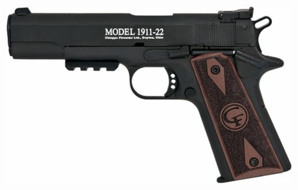 Chiappa GT 22LR, Black 5" Threaded Barrel SAO Walnut Grip, 10 rd