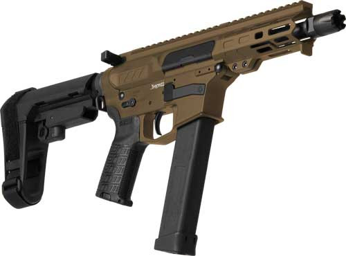 CMMG 45A69BB-MB Banshee MKG 45 ACP 5" 26rd,Midnight Bronze Cerakote Rec Black Nitride Barrel CMMG 6 Position RipBrace Black Magpul MOE Grip - AR-15 Pistols | The Gun Shop