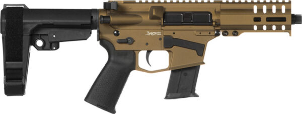 CMMG Banshee 300 Mk57 5.7x28mm, 5" Barrel, Burnt Bronze, Black RipBrace, 20rd