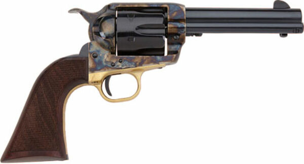Pietta 1873 GW2 Alchimista II 45 Colt, 5.50" Barrel, Blued Color Case Hardened, Steel Walnut Army Checkered Grip, 6rd