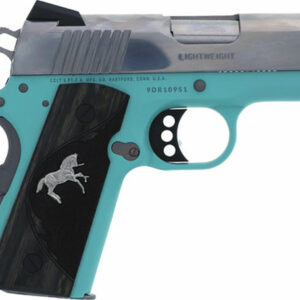 Colt 1911 Defender Compact 9MM 3" Barrel Robin Egg Blue Frame SS Slide 8rd Mag - 1 of 300