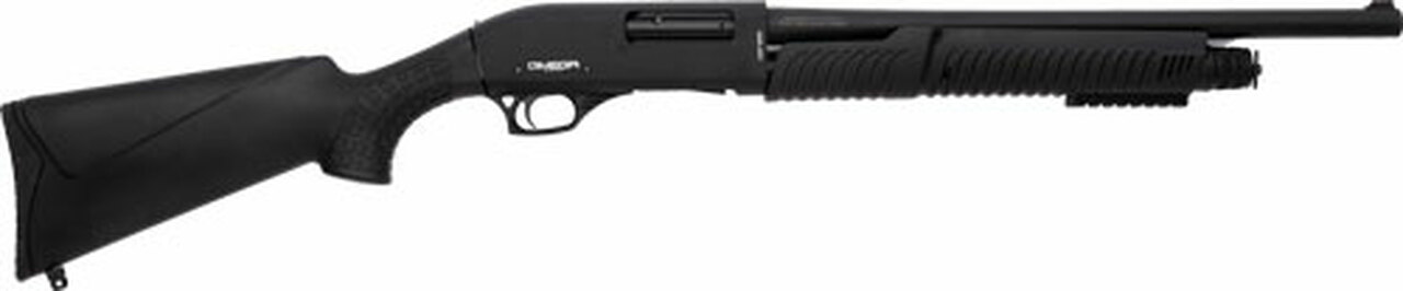 LKCI Omega P12 12 Gauge Pump Shotgun 20" Barrel Black