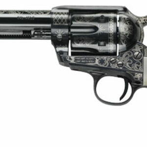 ZANGW45LLE434NMUI__85458.1622070717 Pietta 1873 GW2 Liberty 45 Colt, 4.75" Barrel, Blued Engraved Ultra Ivory with Liberty Eagle Grip, 6rd