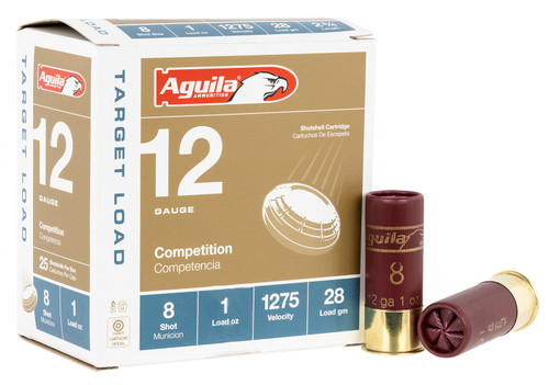 Aguila Competition 12 Ga, 2.75", 1 oz, 1275 fps, 8 Shot, 25rd Box - Aguila Ammunition | The Gun Shop