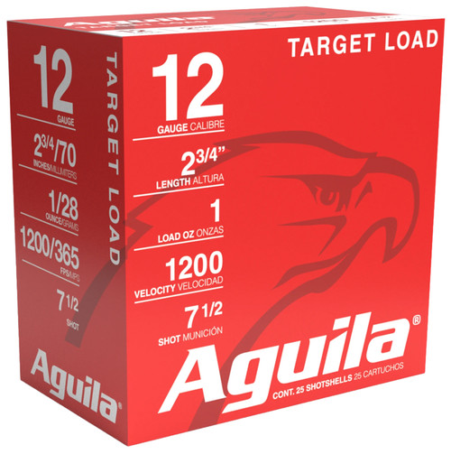Aguila Target Load 12 Ga, 2.75", 1 oz, 7.5 Shot, 25rd Box - Aguila Ammunition | The Gun Shop