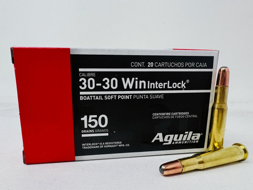 Aguila 30-30 Winchester, 150gr, Boat Tail Soft Point, 20rd Box - Aguila Ammunition | The Gun Shop