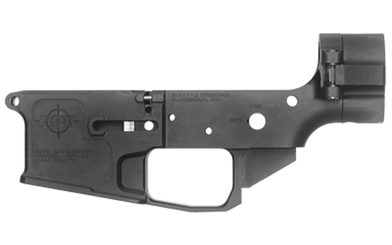 APF Side-Folding AR-15 Stripped Lower, Includes Carbine Buffer, Billet, Black