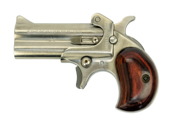 American Derringer M-1 .45 Colt/410 Ga, Trade-In, 3" Barrel, Stainless, Leather Holster