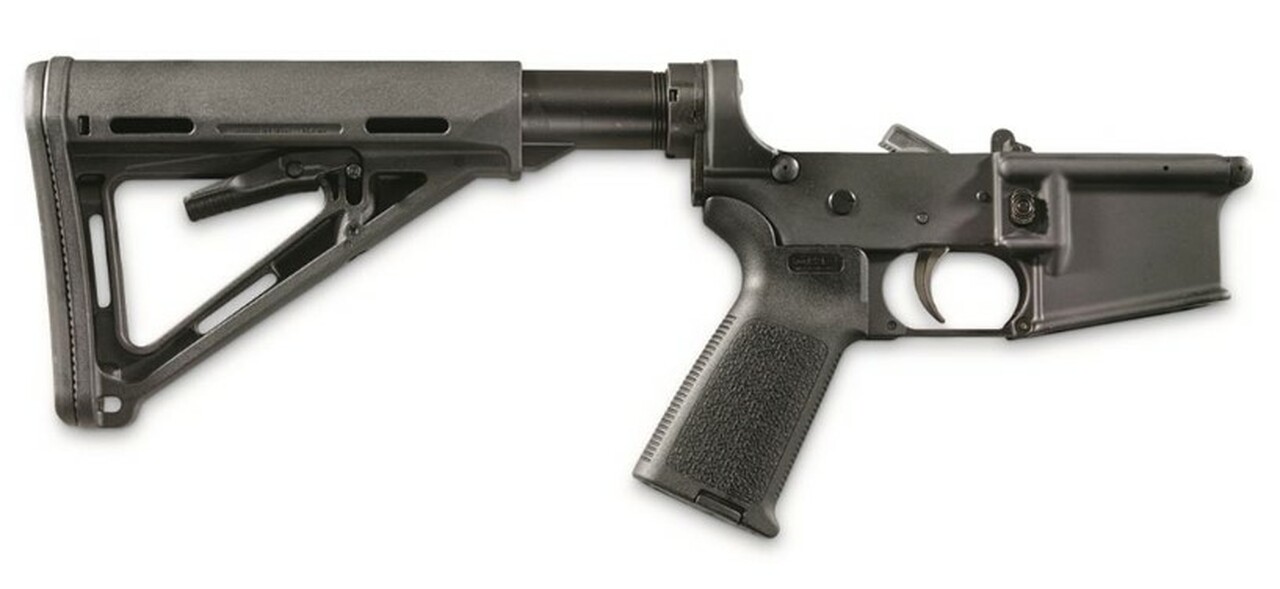 Anderson AM-15 Complete Lower, Magpul Parts Kit, Magpul Buttstock, Buffer Tube, Black