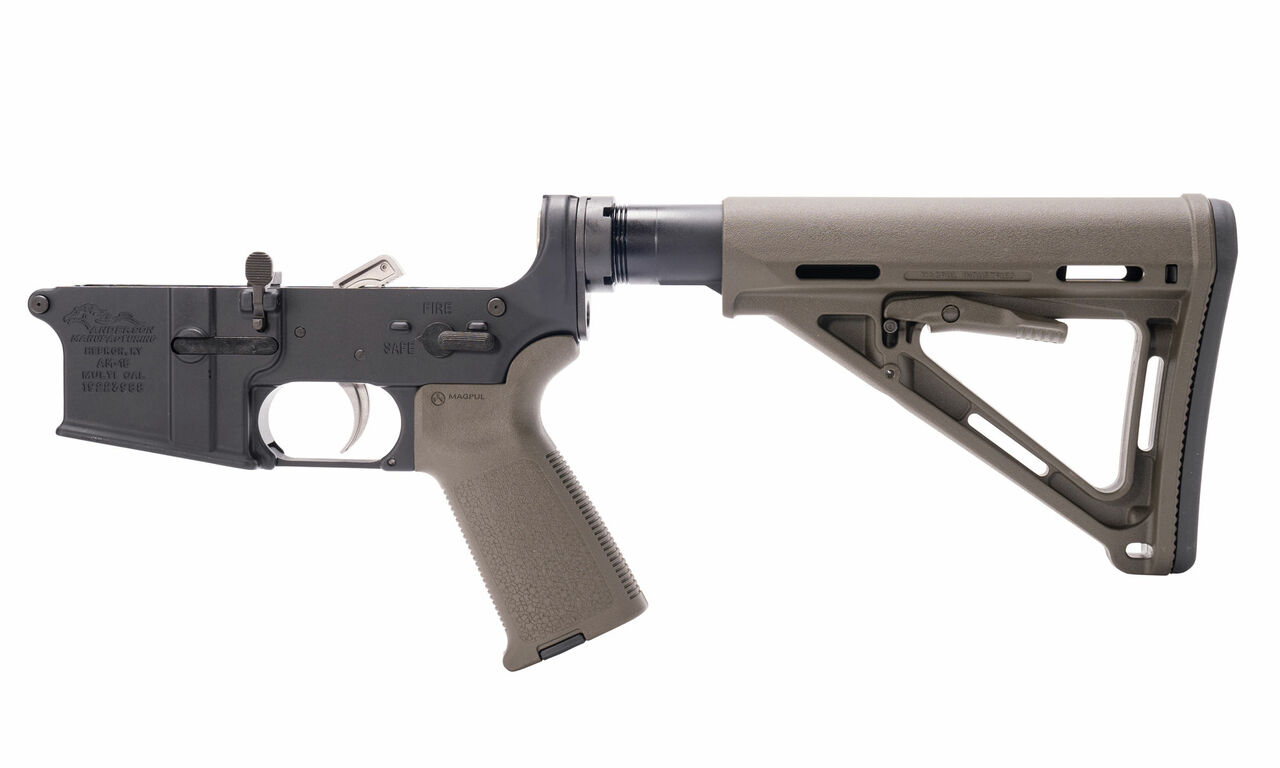 Anderson AM-15 Complete Lower, Magpul Parts Kit, Magpul Buttstock, Buffer Tube, ODG