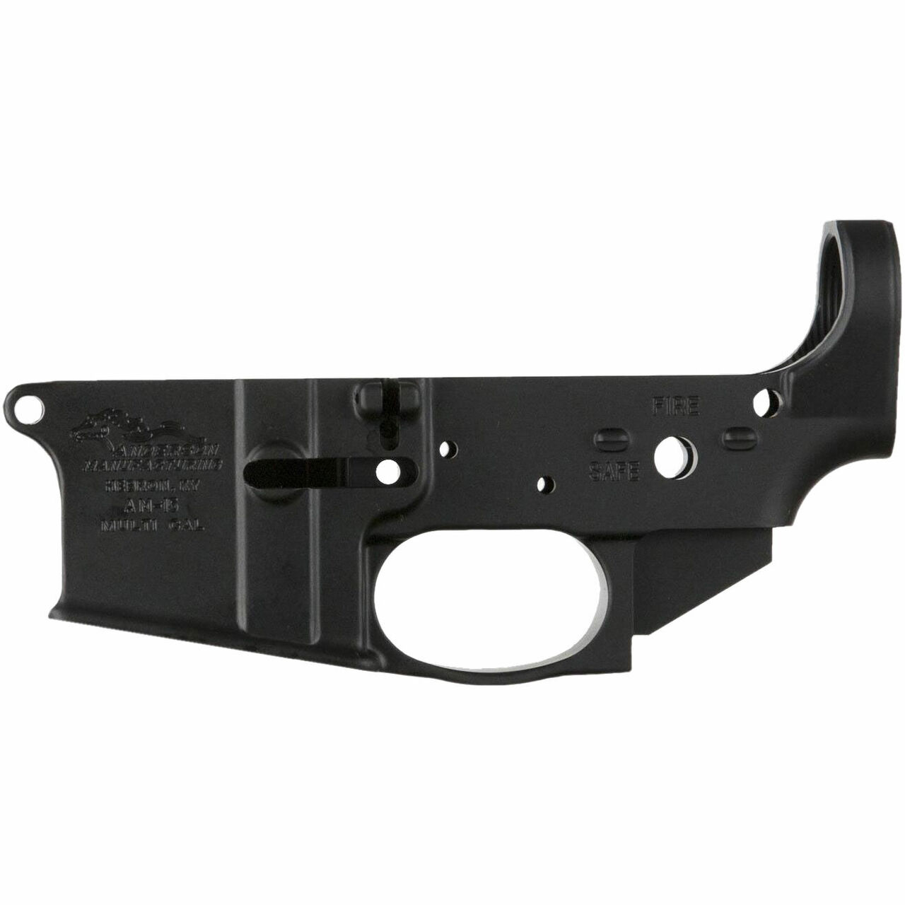 Anderson AR-15 Stripped Lower Receiver Multi-Caliber, Black Hardcoat, Closed Trigger, Packaged