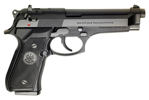 Beretta 92FS 9mm, 4.9" Barrel, Black, 3-Dot Sights, 15rd - Beretta | The Gun Shop