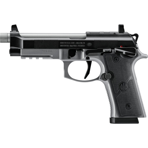 Beretta 92XI 9mm, 5.1" Threaded Barrel, Silver Frame, Optic Ready, 18rd - Beretta | The Gun Shop