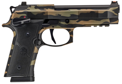 Beretta 92XI Combat 9mm, 4.7" Barrel, Vietnam Tiger Stripe Cerakote, Black Grip, 15rd - Beretta | The Gun Shop