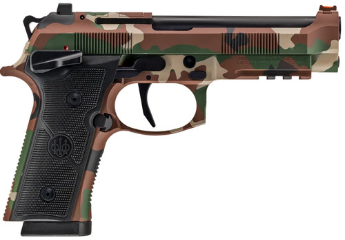 Beretta 92XI Combat 9mm, 4.7" Barrel, Battle Dress Uniform Cerakote, Black Grip, 10rd - Beretta | The Gun Shop