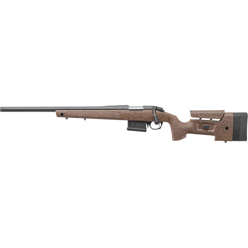 Bergara B-14 Series HMR Left Handed 7mm PRC, 24" Threaded Barrel, Black/Tan HMR Synthetic Stock, 5rd - Bergara | The Gun Shop