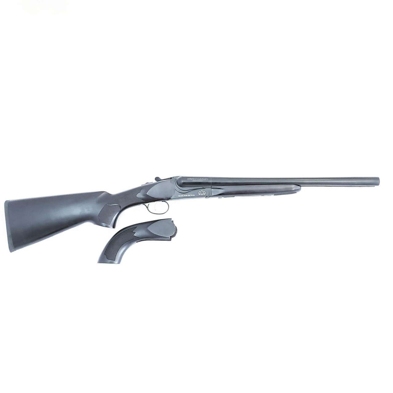 Black Aces Tactical Sxs, 12 Gauge, 18.5" Barrel, Full Size and Short Stock, Black Receiver, Black Stock