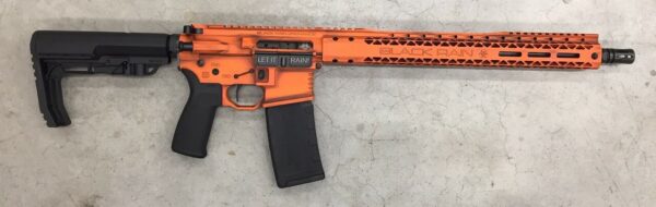 Black Rain Outbreak AR-15 Billett Special Edition 5.56/223 16" Barrel, Orange Battleworn Cerakote, 15" Slim Rail 30rd Mag