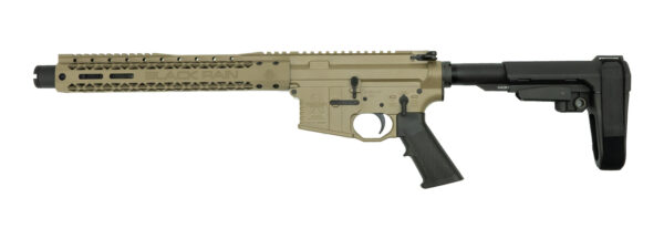 Black Rain Ordnance Fallout15 Pistol, .223/5.56, 10.5" Barrel, SBA3 Brace, FDE, 30rd