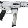 Black Rain Fallout CQB Pistol 9mm, 7.5" Barrel, Blade Brace, Battleworn White, 30rd