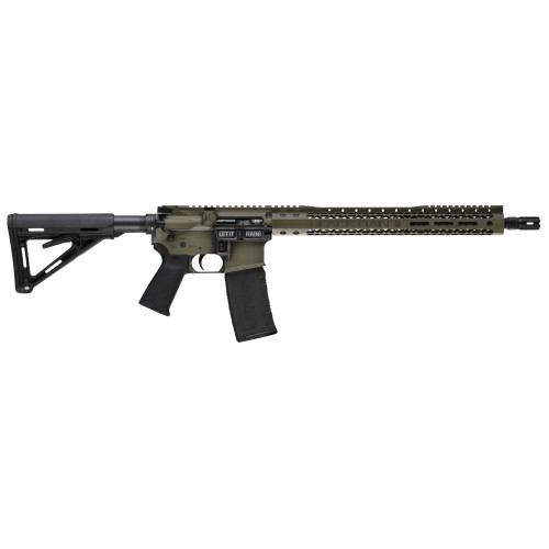 Black Rain AR-15 223 Rem/5.56x45mm, 16" Barrel, Bazooka Green Battleworn "We The People", 30rd - AR-15 Rifles | The Gun Shop