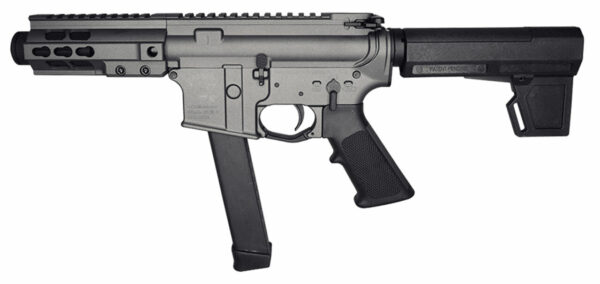 Brigade BM-9 9mm, 5.5" Barrel, Rear Charge, Blade Brace, Tungsten Gray, 33rd