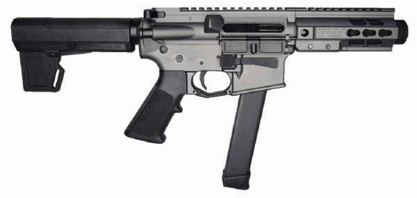 Brigade BM-9 9mm, 5.5" Barrel, Rear Charge, Blade Brace, Tungsten Gray, 33rd