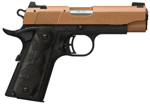 Browning 1911 Black Label 22 LR, 3.63" Barrel, Copper Cerakote, Black Laminate Grip, 10rd - 1911 Guns | The Gun Shop