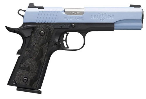 Browning 1911 Black Label 380 ACP, 3.63" Barrel, Polar Blue Cerakote, 10rd - 1911 Guns | The Gun Shop