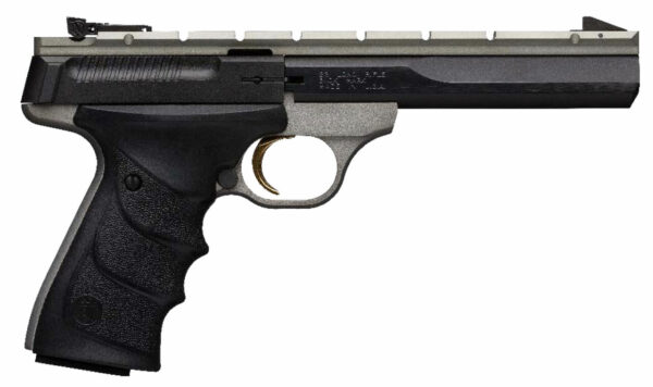 Browning Buck Mark .22 LR, 5.5" Barrel, Black Ultragrip RX, Grey, 10rd