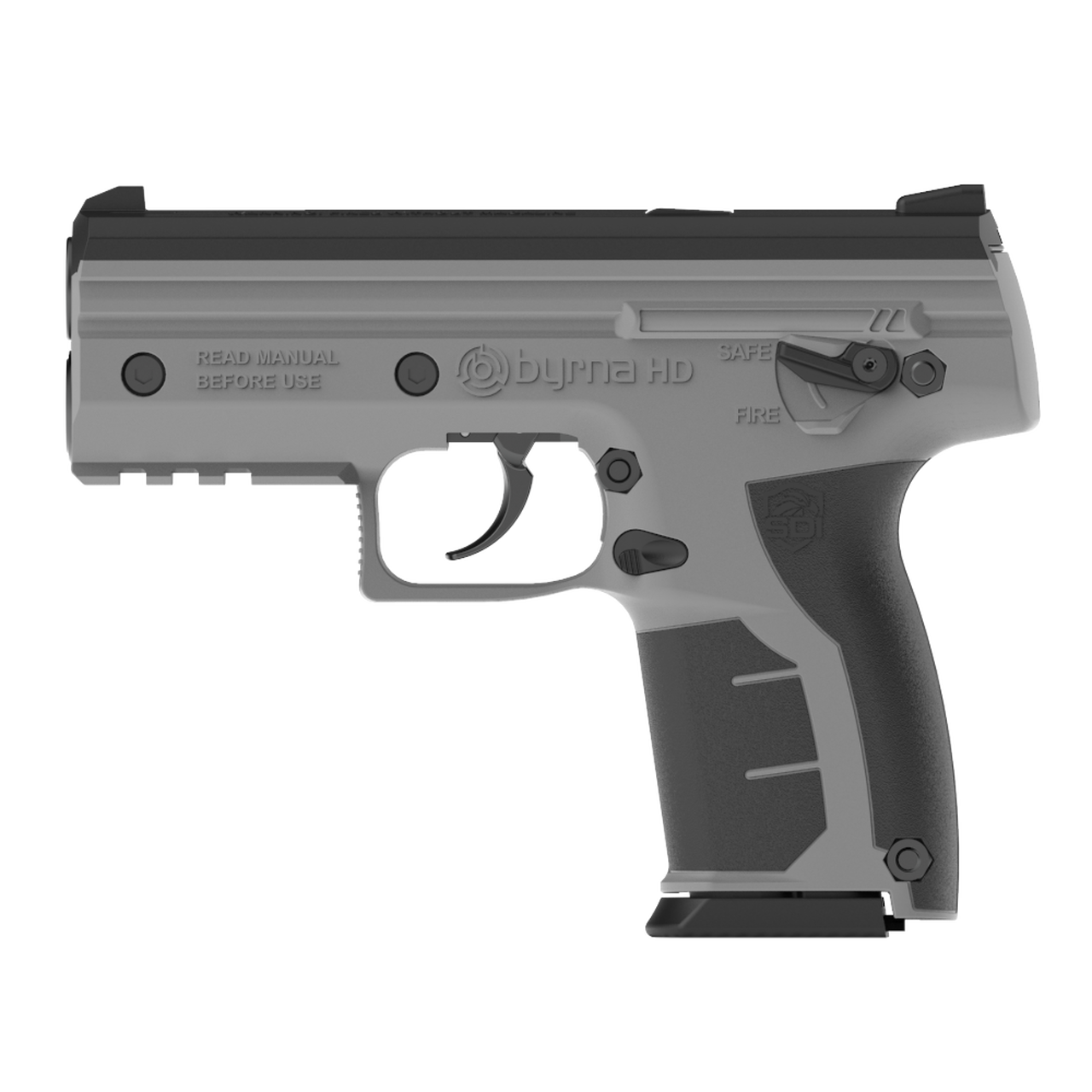 Byrna HD Max Kit - Grey Non-Lethal Self Defense Weapon, 2- 5rd Mags, No Permits or Background Checks