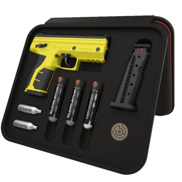 Byrna HD Kinetic Kit, No Chemical Irritant, Bright Yellow
