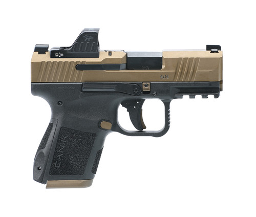 Canik METE MC9 9mm, 3.18" Barrel, Bronze Slide, Black Frame, MeCanik MO1 Optic, 15rd - Canik | The Gun Shop