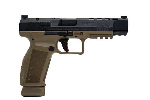 Canik TP9 METE SFx Loadout Package 9mm, 5.2" Threaded Barrel, Flat Dark Earth Frame, Black Slide, Optic Ready, 20rd - Canik | The Gun Shop