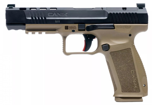 Canik METE SFx 9mm, 5.2" Barrel, Flat Dark Earth Frame, Black Slide, 10rd - Canik | The Gun Shop