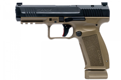 Canik METE SFT 9mm, 4.46" Barrel, Flat Dark Earth Frame, Black Slide, 10rd - Canik | The Gun Shop