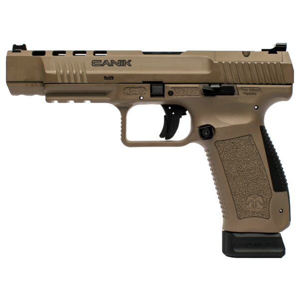 New Canik TP9SFX, 9mm, 5.2″ Match Grade Barrel, Polymer Frame, FDE